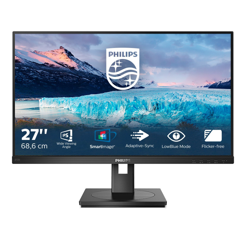 Monitor led 27'' philips s line 272s1ae full hd 1920x1080p/4ms/classe