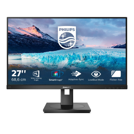 Monitor led 27'' philips s line 272s1ae full hd 1920x1080p/4ms/classe