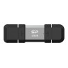 Pen drive 128gb silicon power c51 usb tipo a/c 3.2 gen 2 nero/argento