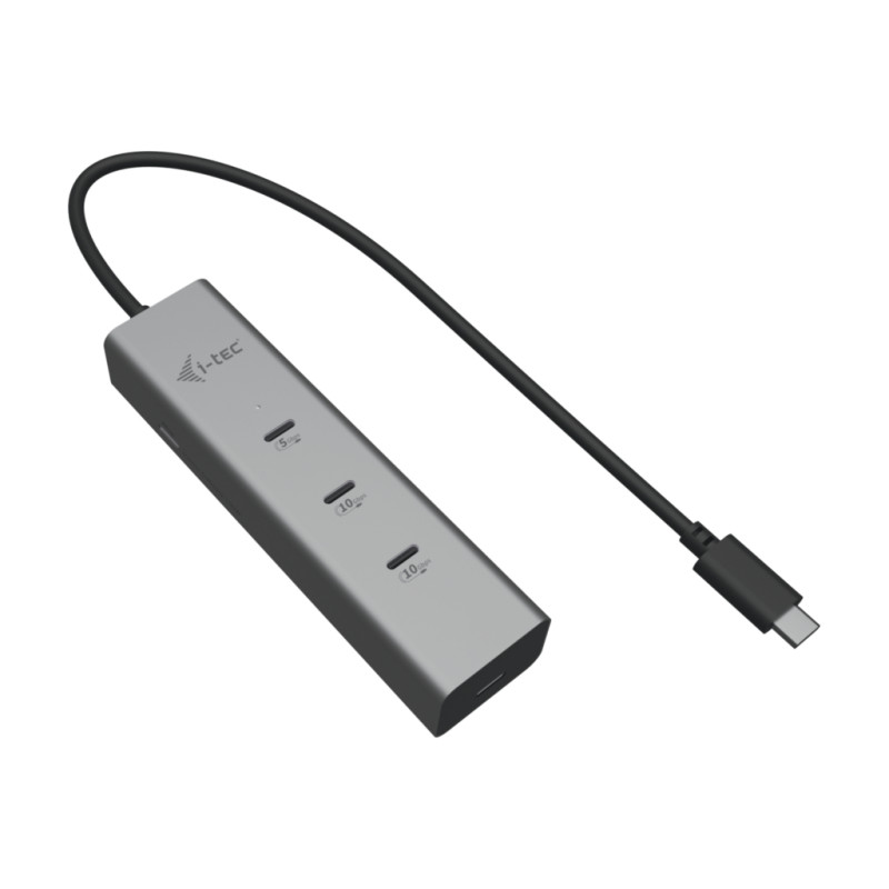 Hub i-tec usb tipo c 3 porte argento [c31hubmetal8kpdpro]