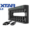 Caricabatterie xtar aa/aaa 1.5v/1.2v 8slot nero [l8]
