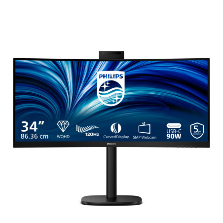 Monitor led 34'' philips 3000 serie 34b2u3600ch quad hd 2560x1440