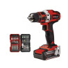 Trapano avvitatore einhell te-cd 18/40 li 18v con batterie rosso/nero