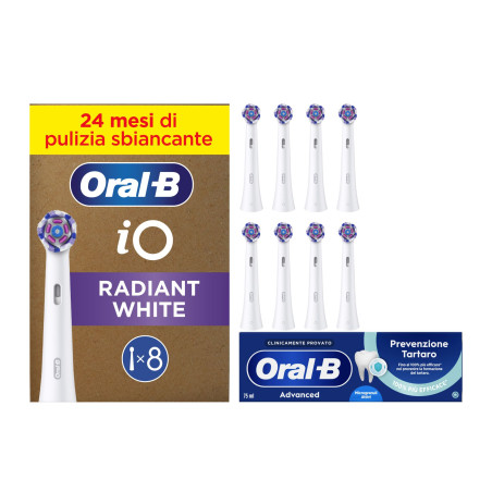 Testine di ricambio oral-b io radiant white per spazzolino elettrico