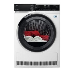 Asciugatrice aeg tr9t75680 serie 9000 8kg classe c bianco/nero [tr9t75680]