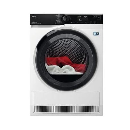 Asciugatrice aeg tr9t75680 serie 9000 8kg classe c bianco/nero [tr9t75680]
