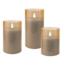 Set di candele goobay i-led-candles3gt a led 3x 6lm 2700k