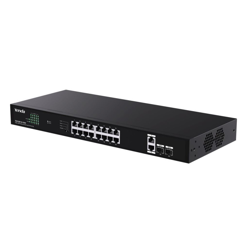 Switch techly g1120p-16-150w non gestito 16 porte gigabit