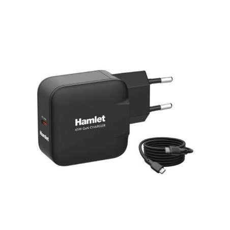 Alimentatore da rete hamlet da parete 65w nero [xpdg-65wc20]
