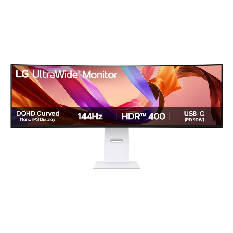 Monitor led 49'' lg 49u950a-w curvo dual qhd 5120x1440p/5ms/classe