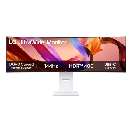 Monitor led 49'' lg 49u950a-w curvo dual qhd 5120x1440p/5ms/classe