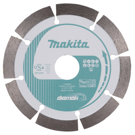 Disco da taglio makita diamak d-80070 diamantato 115mm 115x22.23mm