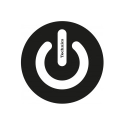 Set di tappetini giradischi technics on/off antiscivolo nero [60671]