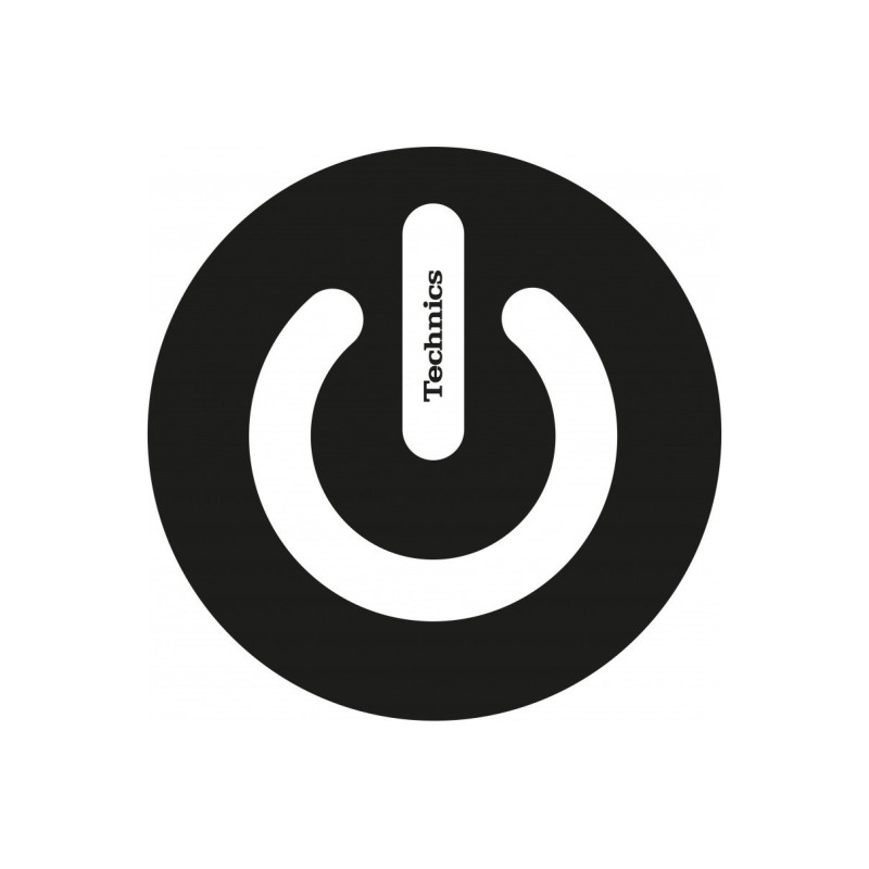 Set di tappetini giradischi technics on/off antiscivolo nero [60671]