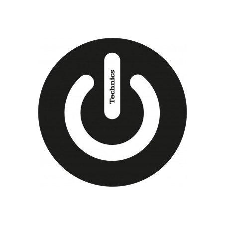 Set di tappetini giradischi technics on/off antiscivolo nero [60671]