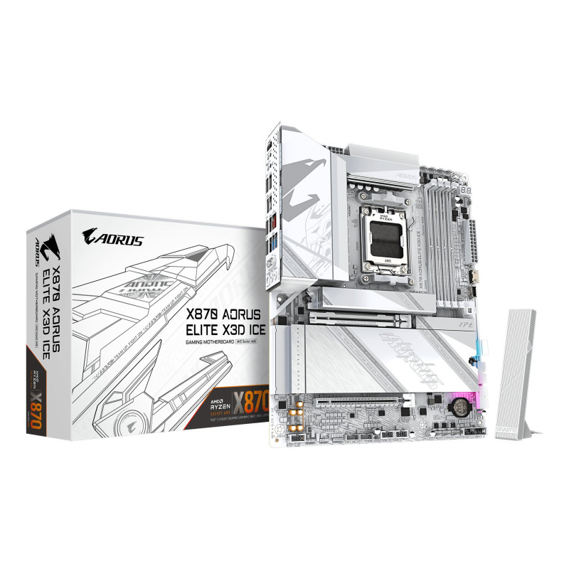 Scheda madre amd gigabyte x870 aorus elite x3d ice am5 atx 4x ddr5