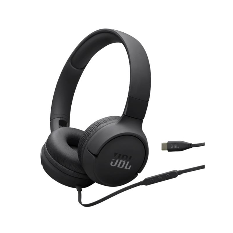 Cuffie jbl tune 520c usb-c per chiamata con microfono nero [jblt520cblk]