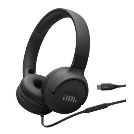 Cuffie jbl tune 520c usb-c per chiamata con microfono nero [jblt520cblk]