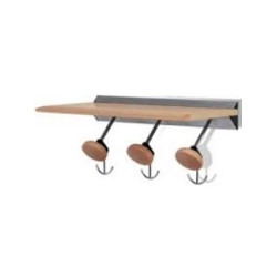 Appendiabiti da parete foppapedretti a tre posti con mensola [fophippo3/noce]