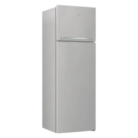 Frigorifero nikkei kndp240es retro combinato 204l classe e argento