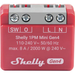 Rele' shelly 1pm mini gen4 smart switch rosso [3800238070809]