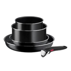 Set padella tefal ingenio cook & clean nero 5pz [l1539543]