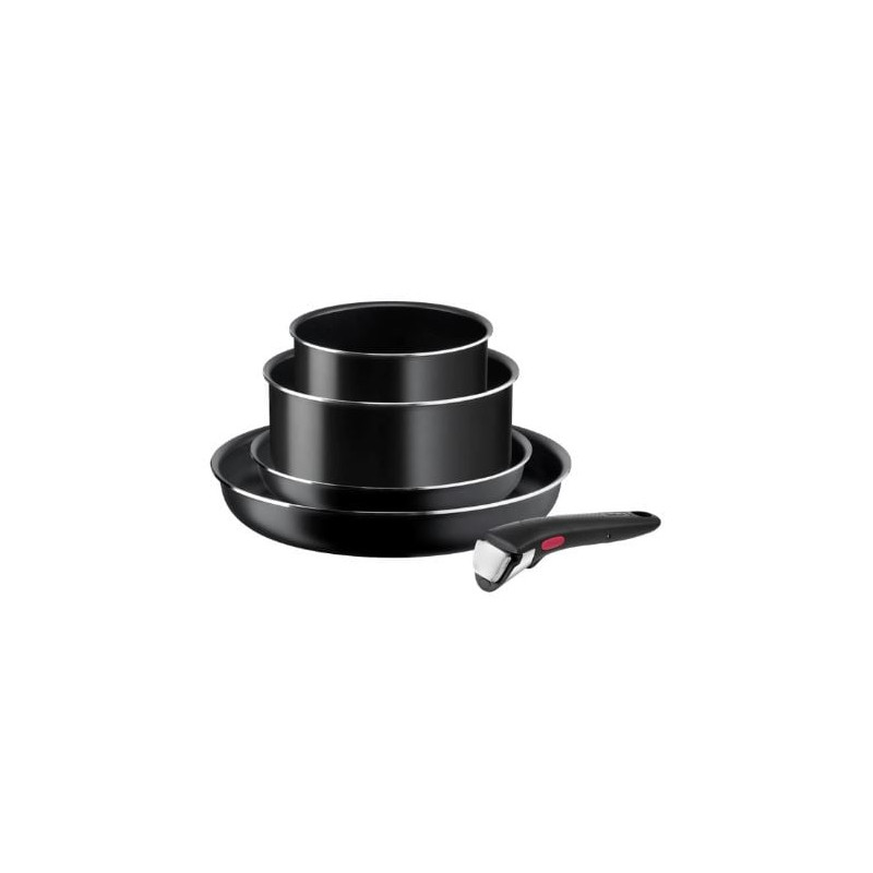 Set padella tefal ingenio cook & clean nero 5pz [l1539543]