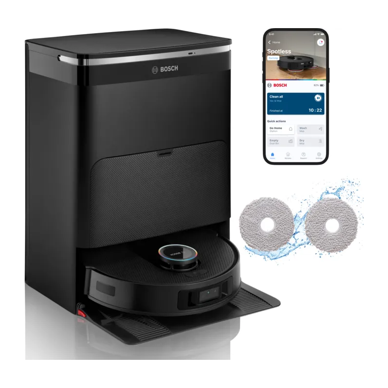 Robot aspirapolvere bosch spotless max cam 11000pa nero [bcrdw3bx]