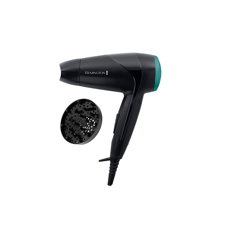 Asciugacapelli remington d1500 da viaggio pieghevole 2000w nero/verde