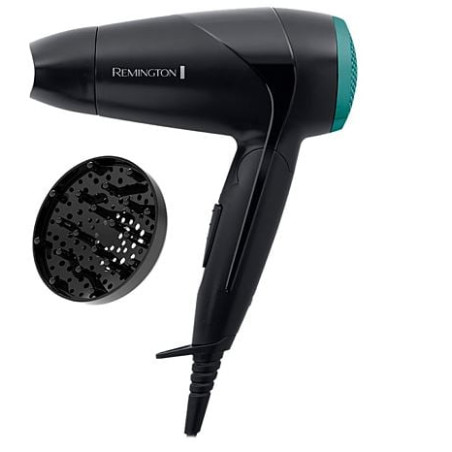 Asciugacapelli remington d1500 da viaggio pieghevole 2000w nero/verde