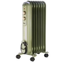 Radiatore ad olio ardes ar4r07vin curvy 7 retro' 1500w verde