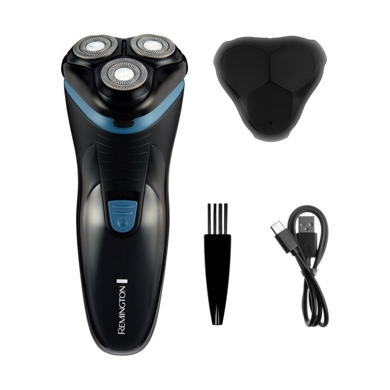 Rasoio elettrico remington r1 style serie r1000 nero/blu [r1000]