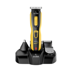 Regolabarba gama gcx623 sport multifunzione cordless 4 testine nero/giallo