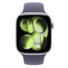 Smartwach apple watch serie 11 46mm argento/viola nebbia [mfcr4zr/a]