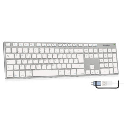 Tastiera hamlet usb silver board numerico in alluminio ita + adattatore