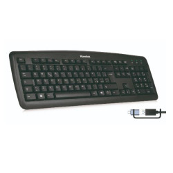 Tastiera hamlet black soft touch meccanica ita 105 tasti + adattatore