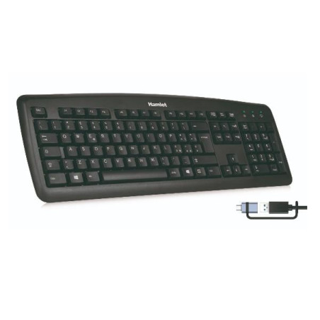 Tastiera hamlet black soft touch meccanica ita 105 tasti + adattatore