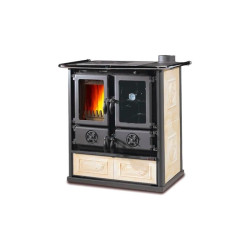 Cucina a legna la nordica 3003852 rosetta 5.0 vst.16 ceramica panna