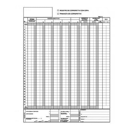 Registro edipro prima nota iva corrispettivi 29,7x23 25/25 fogli