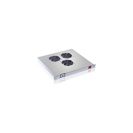 Ventole per rack 19'' 3 ventole con termostato grigio