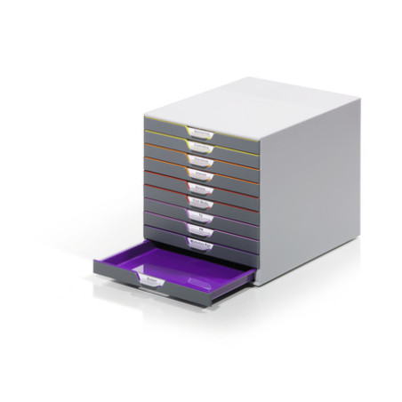 Cassettiera da scrivania durable 10 cassetti vericolor [7610-27]
