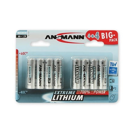 Pila ansmann 8 pz. extreme lithium aa mignon big pack [1512-0012]