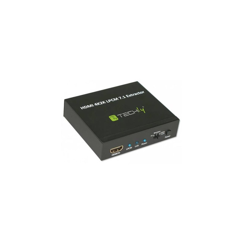 Estrattore audio techly lpcm 7.1 da hdmi 4k ultrahd 3d