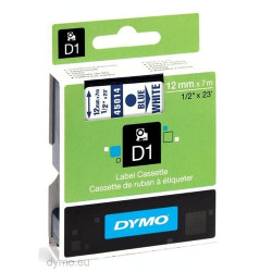 Nastro dymo d1 12mmx7m blu/bianco [s0720540a]