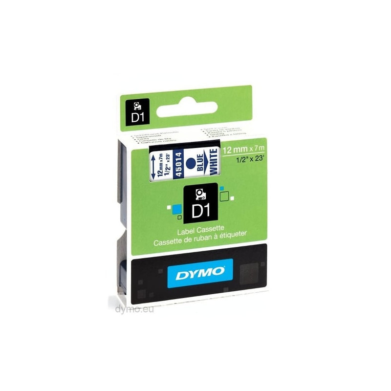 nastro dymo d1 12mmx7m blu/bianco [s0720540a]