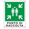 Cartello alluminio 25x31cm 'punto di raccolta' [e20153x]