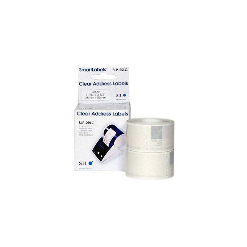Rotolo etichette indirizzi seiko 28x89mm 2pz bianco [slp-2rlc]
