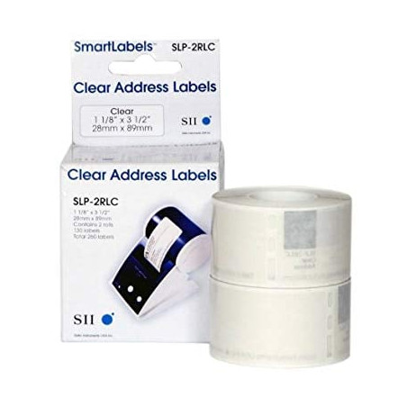 Rotolo etichette indirizzi seiko 28x89mm 2pz bianco [slp-2rlc]