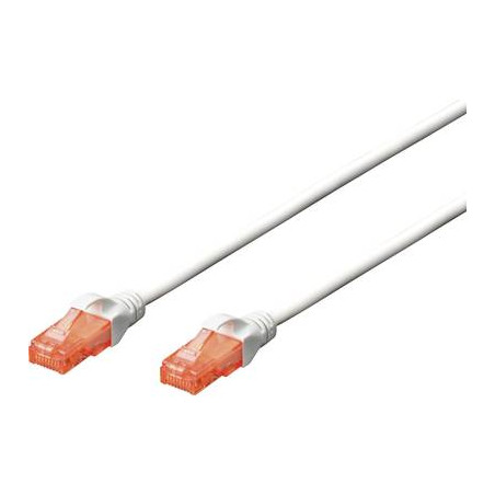Cavo di collegamento rj45 rete cat 6 u/utp 3 m bianco con protezione