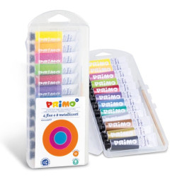 Tubetti tempera primo conf.12 12ml fluo + 8 metal [450t12fmp]